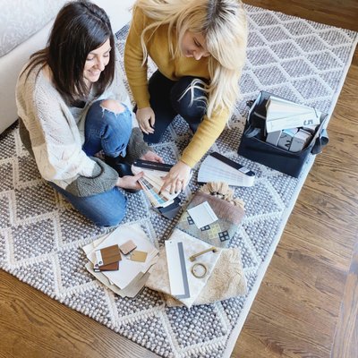 Joanne & Sydney selecting paint colors for a residential project!