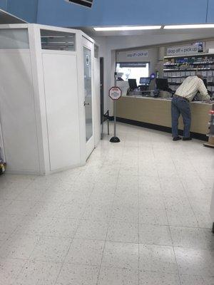 Not a large pharmacy waiting area