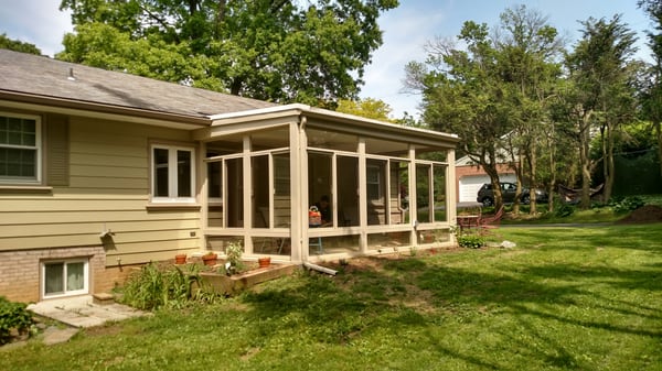 AFTER- 3 season sunroom enclosure. Lancaster, PA