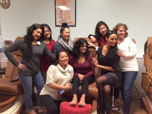 Elizabeth Abenoja celerated her Birthday's Party at Relax Beauty Sallon in Antioch Dec 6th - 2015