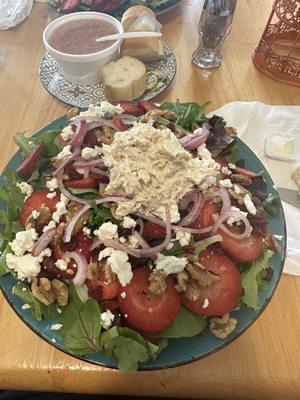 Strawberry Field Green, Chicken Salad Salad