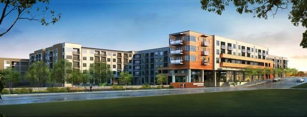 Tree is a 336-unit Vertical Mixed Use project located at 3715 South First Street in 78704.