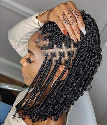 Feed~In~Box~Braids~Shoulder Length Make Your Appt