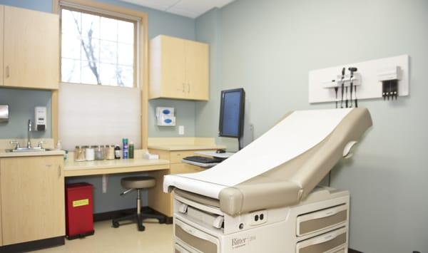 Airy and pleasant exam rooms.