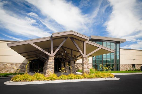 The main entrance of the Gateway Conference Center.