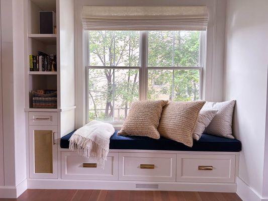 Cozy window seat with storage