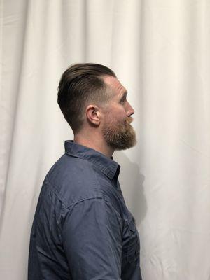 Men's haircut and beard trim