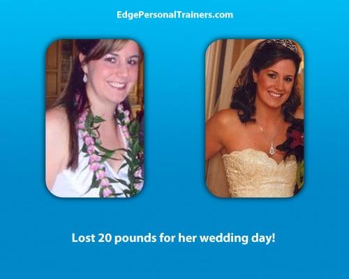 Lost 20 pounds for her wedding day! - Edge Personal Trainers