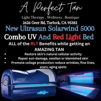 Perfect combination of light! 4 spectrums to mimic the natural sun. Get an amazing tan with benefits of red light at the same time!