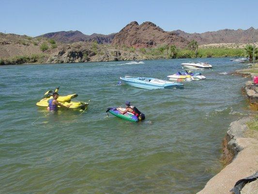 Leah's Lil blue jet boat @ parker az