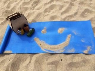 On the Beach with TED. Working out feels great! Working out outside even better....