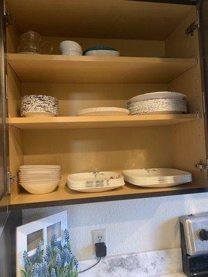 Inside of cabinets