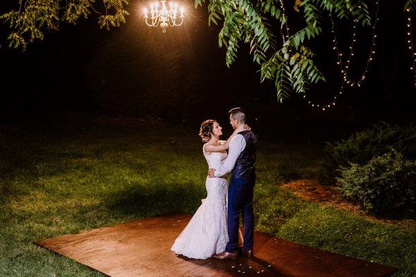 Bride and Groom dancing