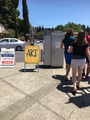 Gallery 32 Art Sandwich Board Sign