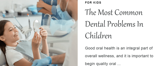 Children, like adults, can develop a variety of dental problems. In fact,  have some issues because of habits of sugary drinks and candies.