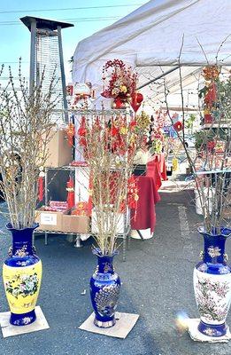 Vases for cherry blossom/ quince or forsythia