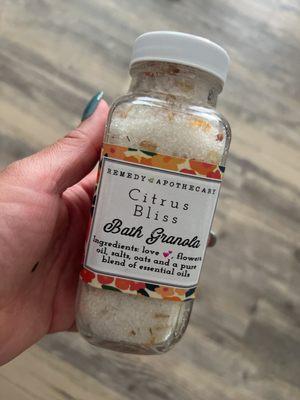 This bath granola smelled so good I had to pick it up ! If your not a citrus fan they had a assortment of different kinds .