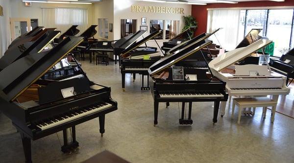 Visit our piano showroom for a great selection of new and pre-owned Pramberger, Yamaha, Steinway & Sons, Baldwin, Kawai, and much more!