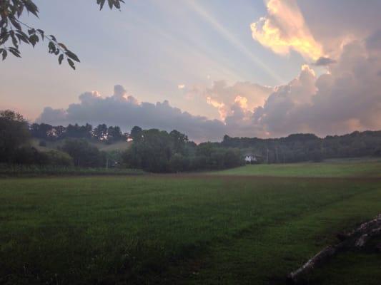 We stayed at campsite 53. This was our view in the evenings.