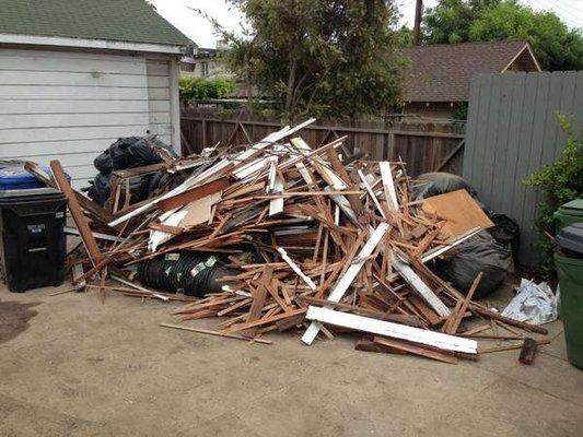 Now that's a big pile of wood.