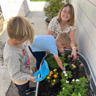 Hands on in the garden