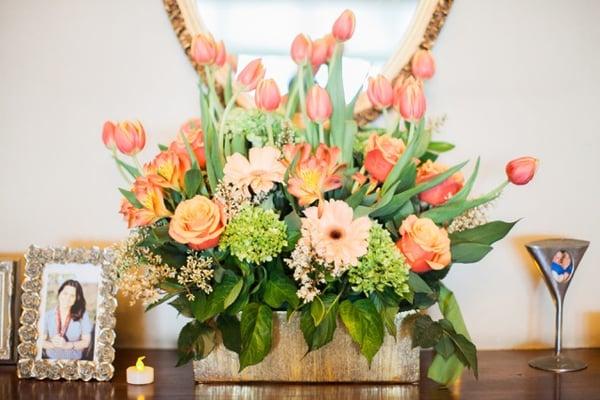 Gold vases at a great wedding in San Francisco