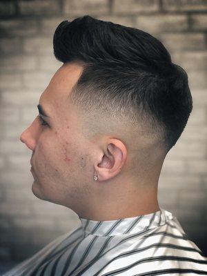 Bald fade with shear work