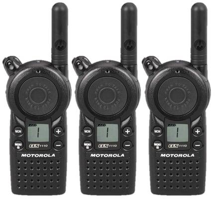 Motorola CLS1110 Two Way Radio 3 Pack