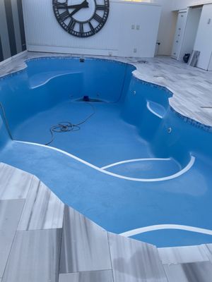 Fiberglass pool painting