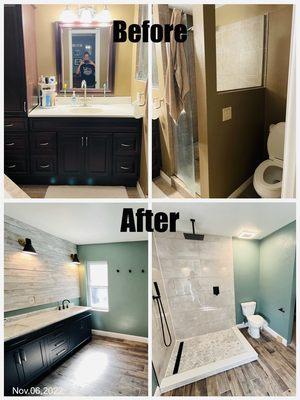 Bath remodeling