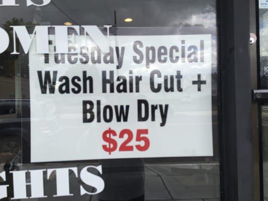 Tuesday Special: wash, cut, and blow dry