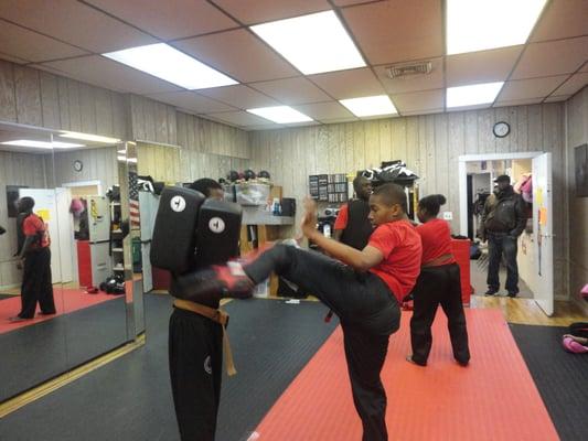 Martial arts students in action at Mormando martial arts brooklyn location