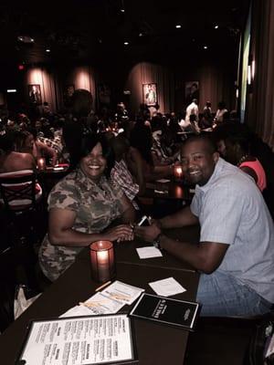 My brother and I at the Arlington improv