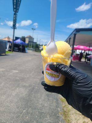 Mango Italian Ice made with real Mango