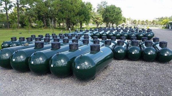 Large stock of propane tanks available