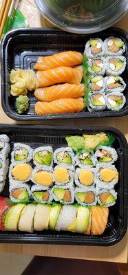 Maki and salmon combo