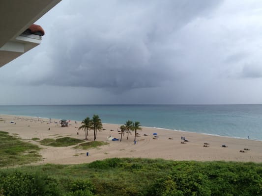 View of the beach from Palm Beach Shores Resort