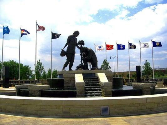 Westminster Armed Forces Tribute Garden. Flags provided by CFC.