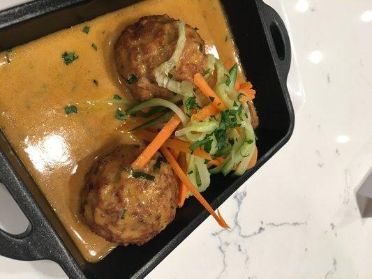 Red Curry Chicken Meatballs