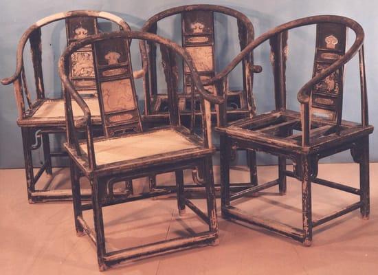 Four 19th Century Chinese Chairs completely restored.