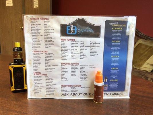 Now salt juice available at Euphoria Vapor Outlet with 171 flavors mix and match