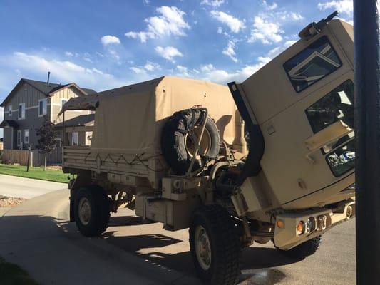 '97 army LMTV truck with 6.6L Caterpillar diesel engine.