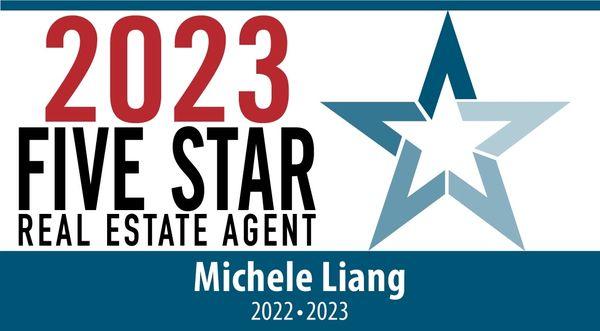 Michele Liang, Five Star Real Estate Agent Award