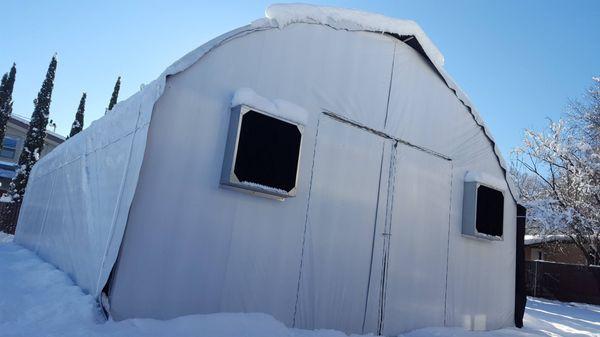 Fullbloom Light Deprivation Demo Unit in the Snow