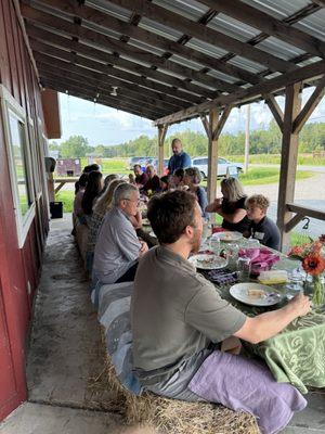 Dinner at farm