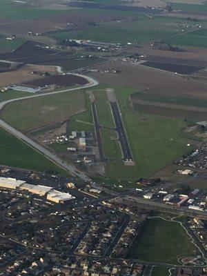 The airport as seen from the air South