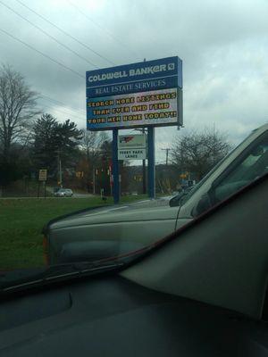 Tiniest sign ever! Don't drive past like we did.