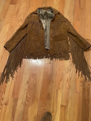 I can't believe I own this Cool 60s Suede Long Fringe Jacket just like those Rock Legends Jimi Hendrix & Roger Daltry of The Who @ Woodstock