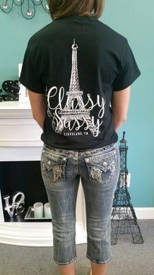 Angel wings Miss Me Capris are on sale for $55 Reg. $99.50! Classy & Sassy T-shirt is $12!!