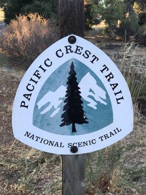 The PCT crosses the road at the Warner Springs Cal Fire Station